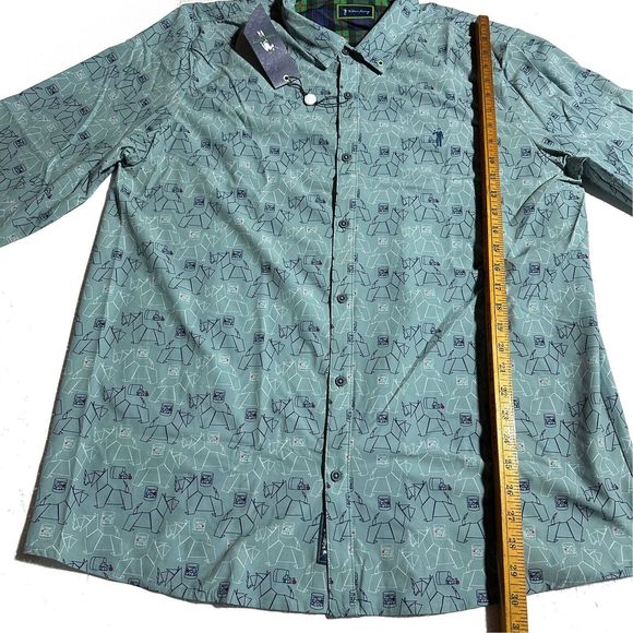 William Murray Scotch Blend Button Down Shirt Carolina Blue Scottie Size XL NWT - Picture 9 of 14